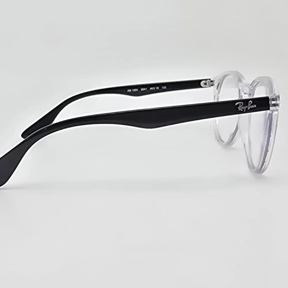 Ray-Ban RB1554 3541 Polished Transparent Black Kids Phantos Eyeglasses Frame